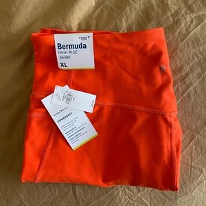 Neon Orange Biker Shorts